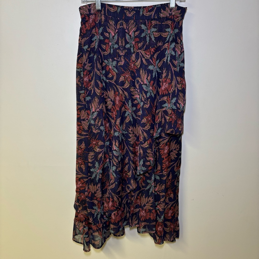 Soft Surroundings maxi Flora Skirt Tired Small Multi Floral Bohemian